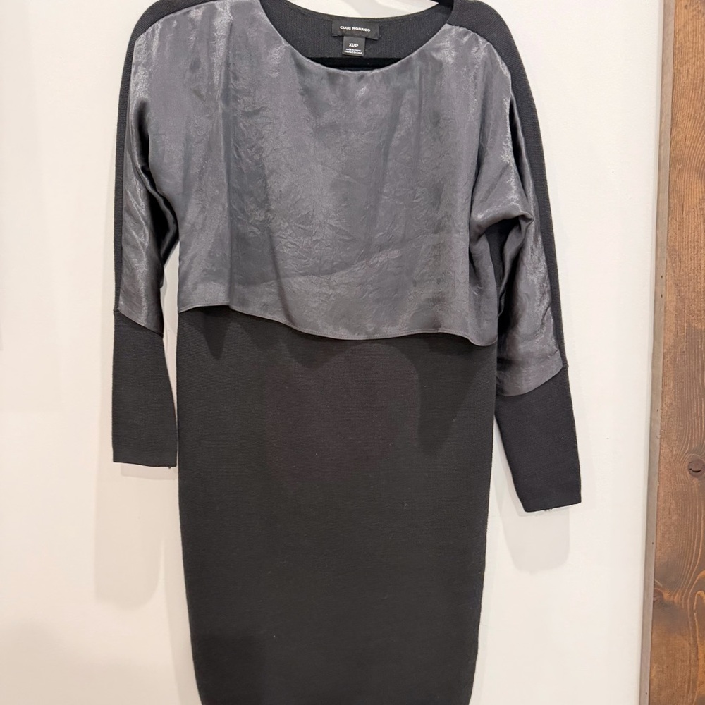 Club Monaco Black & Gray Layered Sheath Dress